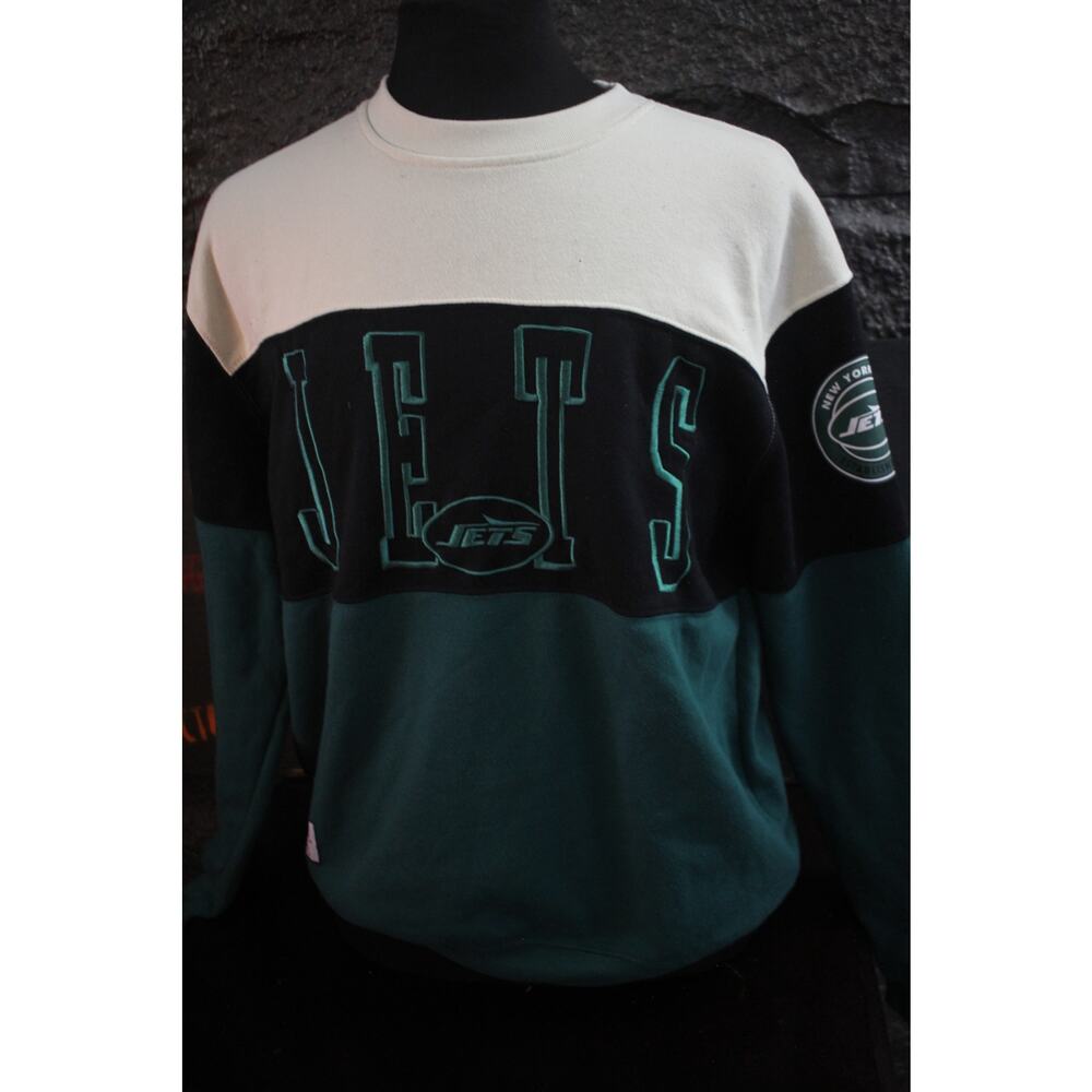 New York Jets Crewneck Sweatshirt Large NFL Color Block Streetwear Ultra Game